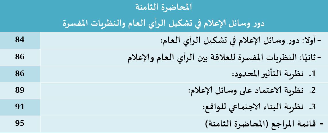 محتوى المحاضرة رقم 08