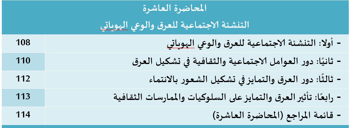 محتوى المحاضرة رقم 10