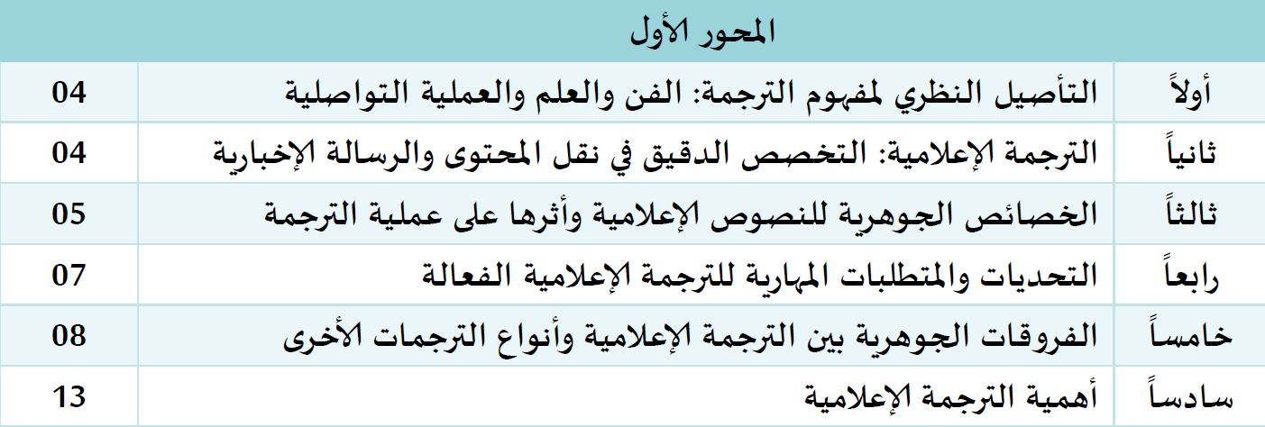 محتوى المحاضرة