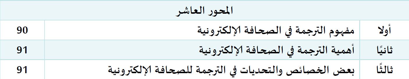 محتوى المحاضرة